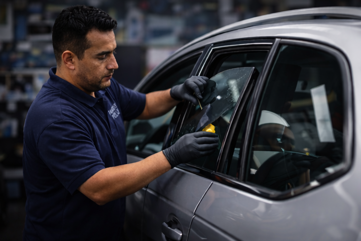Instalación de lunas laterales y posteriores